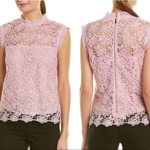 Nanette Lepore English Rose Purple Lace Top